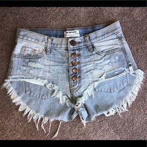 One Teaspoon Rollers Denim Jean Shorts